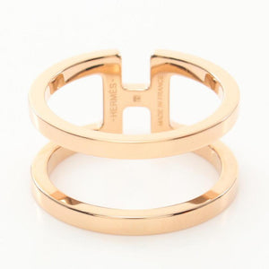 Hermes H Ann Ron Scarf Ring Pink Gold