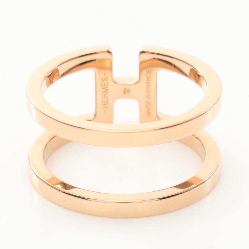 Hermes H Ann Ron Scarf Ring Pink Gold
