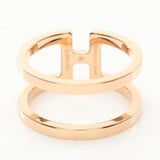 Hermes H Ann Ron Scarf Ring Pink Gold