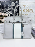 Hermes Birkin 35 Togo Special Leather White Top Handle Bag