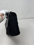 Hermes Black Canvas & Leather Satchel/Top Handle Handbag  AF680