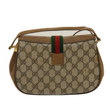 Gucci Web Sherry Line GG Canvas Shoulder Bag Beige Red Green 116 rd2110