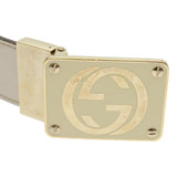 Gucci GG Canvas Belt Leather Beige White rd2130