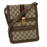 Gucci GG Canvas Web Sherry Line Shoulder Bag Beige Red Green rd2223