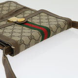 Gucci GG Canvas Web Sherry Line Shoulder Bag Beige Red Green rd2223