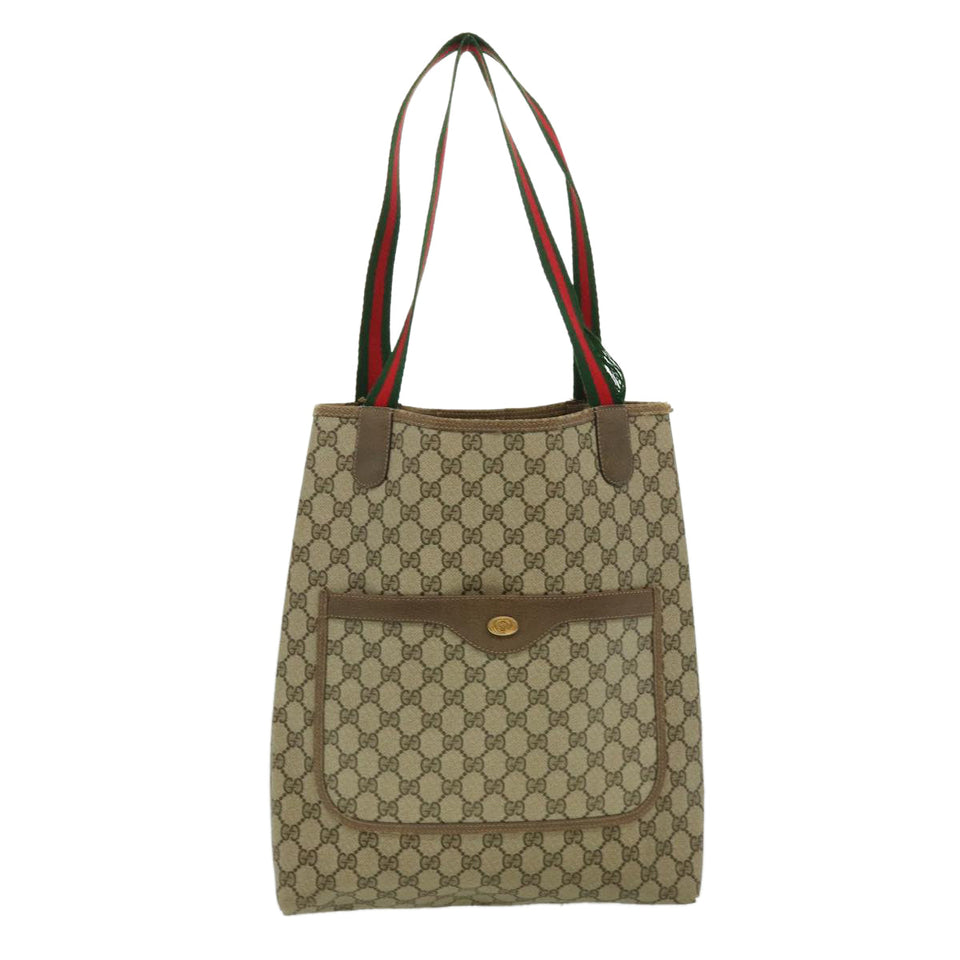 Gucci GG Canvas Web Sherry Line Tote Bag Beige Red Green 3902003 rd2376