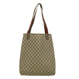 Gucci GG Canvas Web Sherry Line Tote Bag Beige Red Green 3902003 rd2376