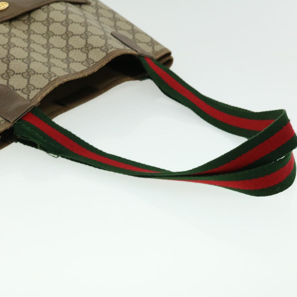 Gucci GG Canvas Web Sherry Line Tote Bag Beige Red Green 3902003 rd2376