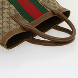 Gucci GG Canvas Web Sherry Line Hand Bag Beige Red Green 20580025100 rd2378