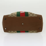 Gucci GG Canvas Web Sherry Line Hand Bag Beige Red Green 20580025100 rd2378