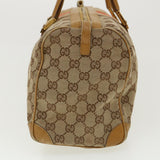 Gucci GG Canvas Sherry Line Hand Bag Beige Red Brown 0000846002113 rd2865