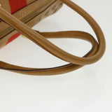 Gucci GG Canvas Sherry Line Hand Bag Beige Red Brown 0000846002113 rd2865