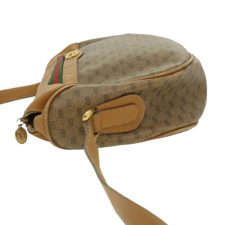 Gucci Micro GG Canvas Shoulder Bag Brown 001580918 rd2931