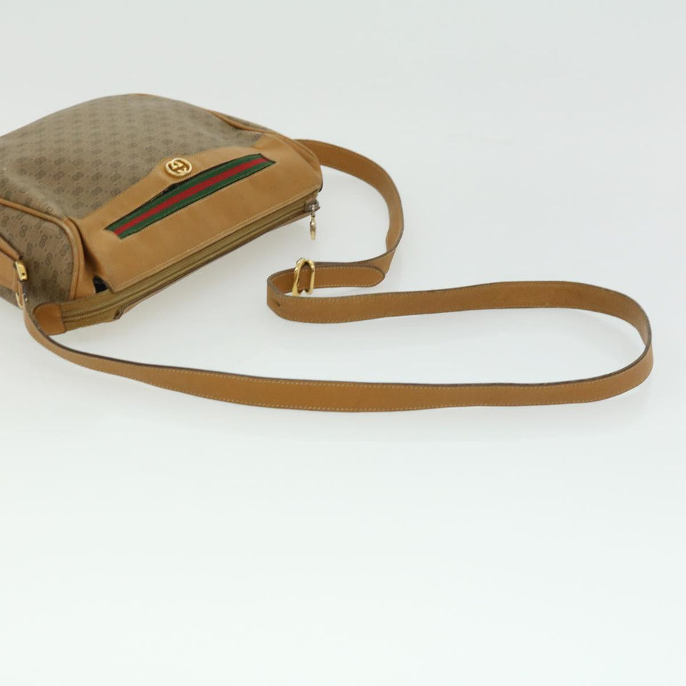 Gucci Micro GG Canvas Shoulder Bag Brown 001580918 rd2931
