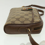 Gucci GG Canvas Web Sherry Line Shoulder Bag Beige Red Green rd3519
