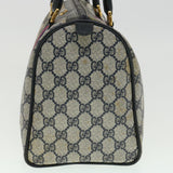 Gucci GG Canvas Sherry Line Boston Bag PVC Leather Gray Red Navy rd3671
