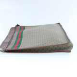 Gucci Web Sherry Line Micro GG Canvas Clutch Bag Beige Red Green rd390