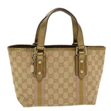Gucci Sherry Line GG Canvas Hand Bag Beige Gold pink 213041 rd4461