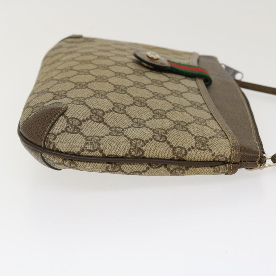 Gucci Web Sherry Line GG Canvas Boston Bag PVC Leather Beige Green Red rd4560