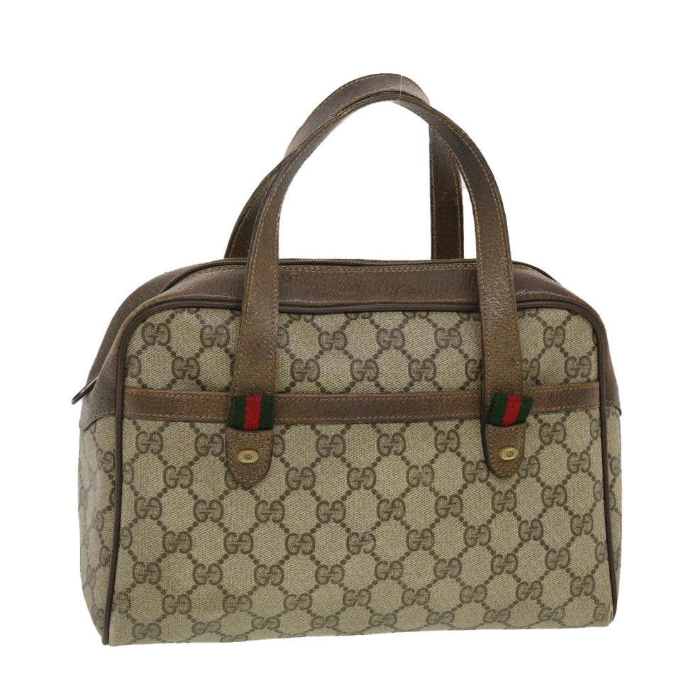 Gucci GG Canvas Web Sherry Line Hand Bag Beige Red Green 24.02.053 rd4756