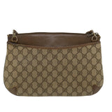 Gucci GG Canvas Web Sherry Line Shoulder Bag PVC Leather Beige Green rd4793