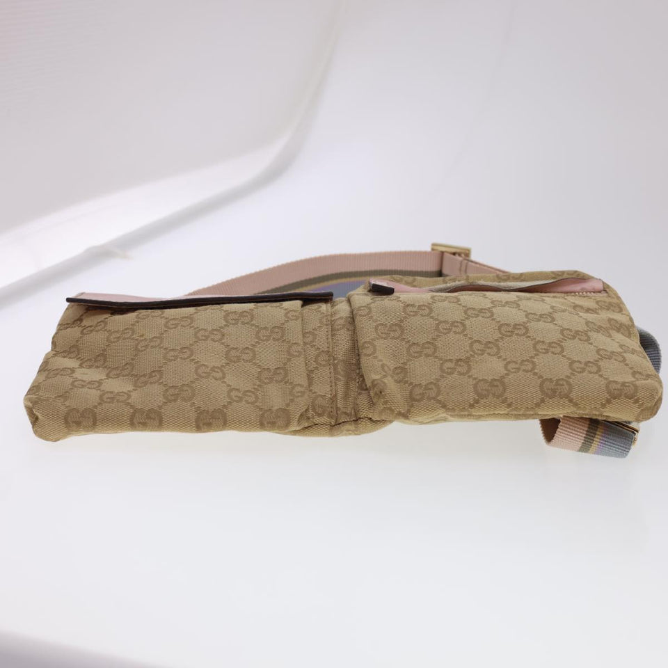 Gucci GG Canvas Waist Bag Beige 28566 rd4879