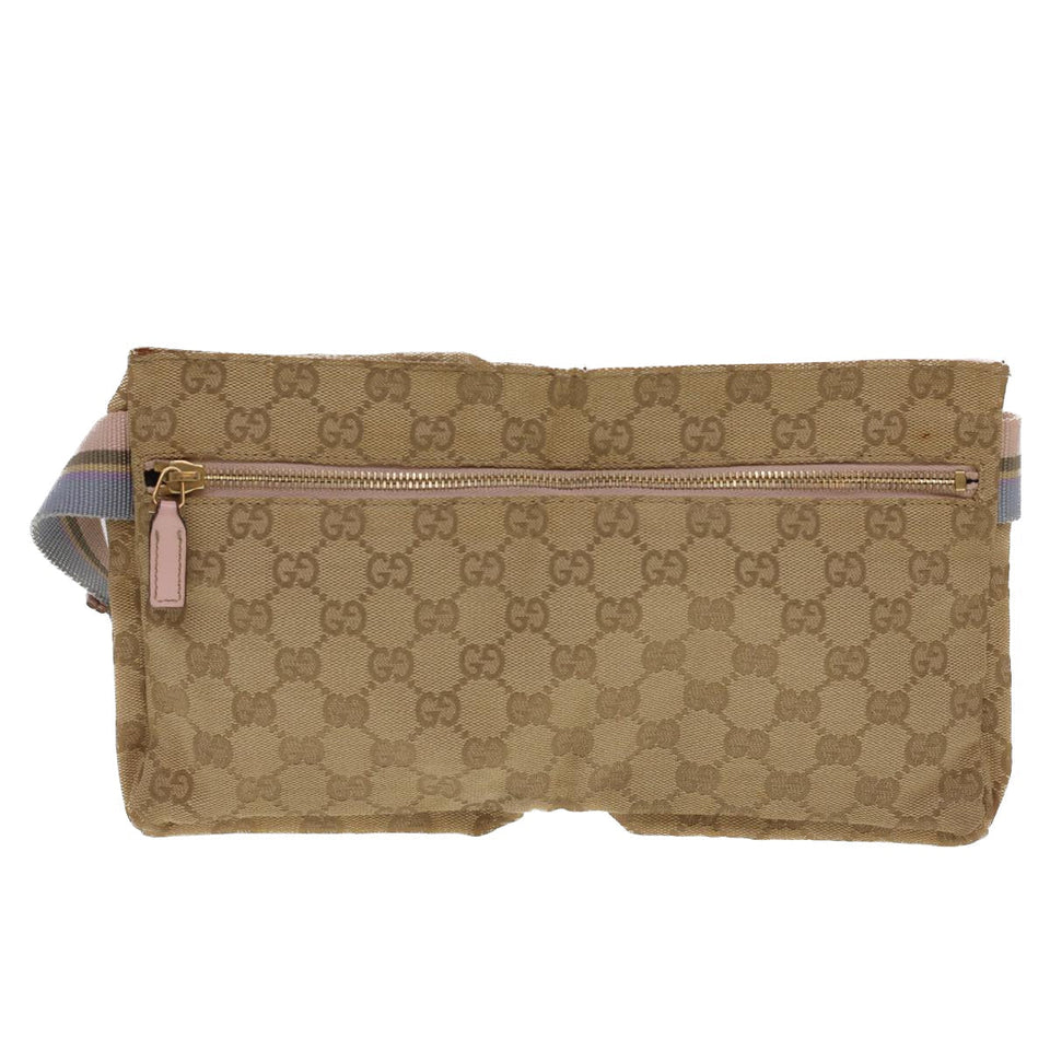 Gucci GG Canvas Waist Bag Beige 28566 rd4879