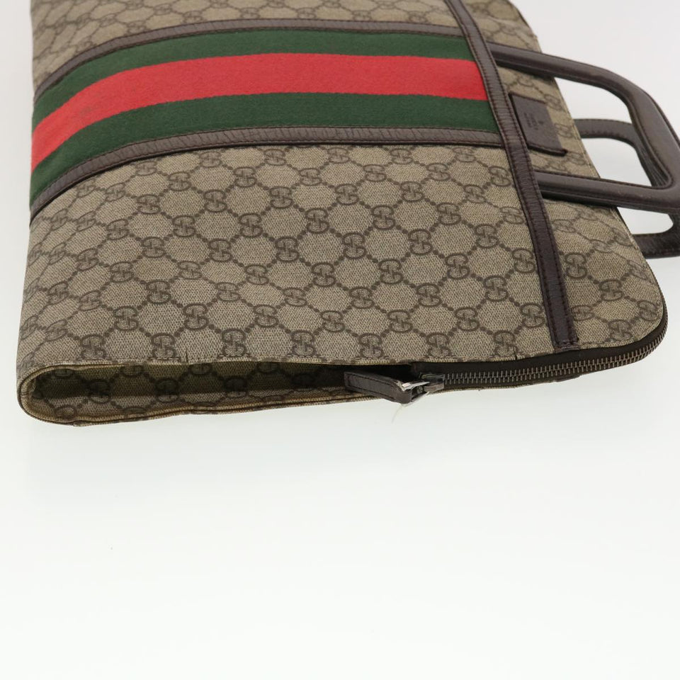 Gucci GG Canvas Web Sherry Line Hand Bag Beige Red Green 152604 rd4886