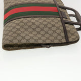 Gucci GG Canvas Web Sherry Line Hand Bag Beige Red Green 152604 rd4886
