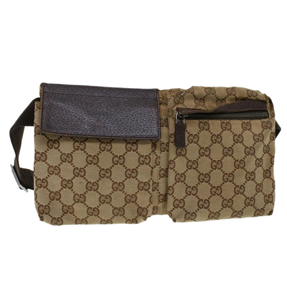 Gucci GG Canvas Waist Bag Beige 28566 rd4932
