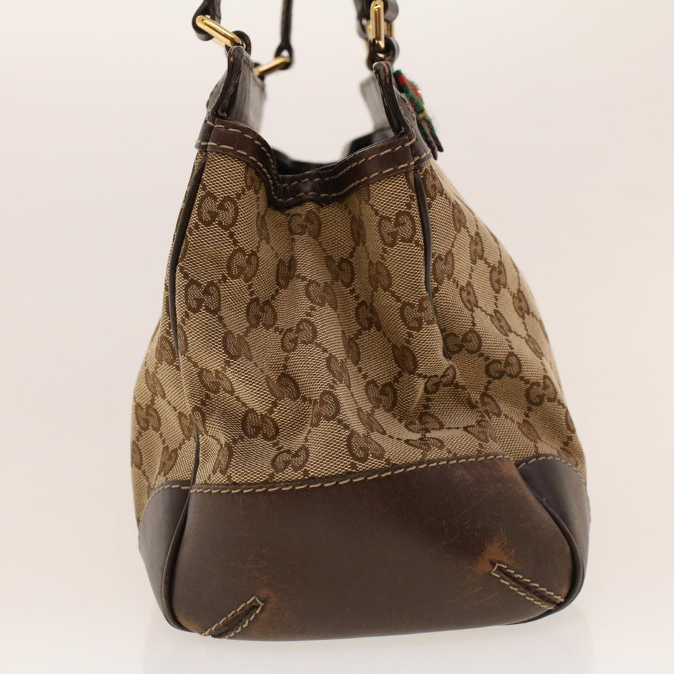 Gucci GG Canvas Web Sherry Line Tote Bag Beige Green Red 257063 rd5144