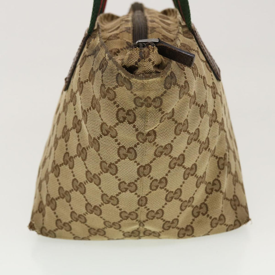 Gucci GG Canvas Web Sherry Line Tote Bag Beige Red Green 131228 rd5205