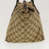 Gucci GG Canvas Web Sherry Line Tote Bag Beige Red Green 131228 rd5205
