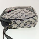 Gucci GG Canvas Sherry Line Clutch Bag Gray Red Navy 89.01.034 rd5207