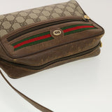 Gucci GG Canvas Web Sherry Line Shoulder Bag Beige Red 119.02.087 rd5218