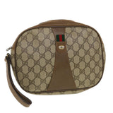 Gucci GG Canvas Web Sherry Line Clutch Bag Beige Red Green 89.01.034 rd5247