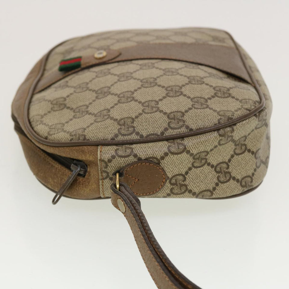 Gucci GG Canvas Web Sherry Line Clutch Bag Beige Red Green 89.01.034 rd5247