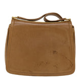 Gucci Web Sherry Line Shoulder Bag Leather Brown Red Green rd5248