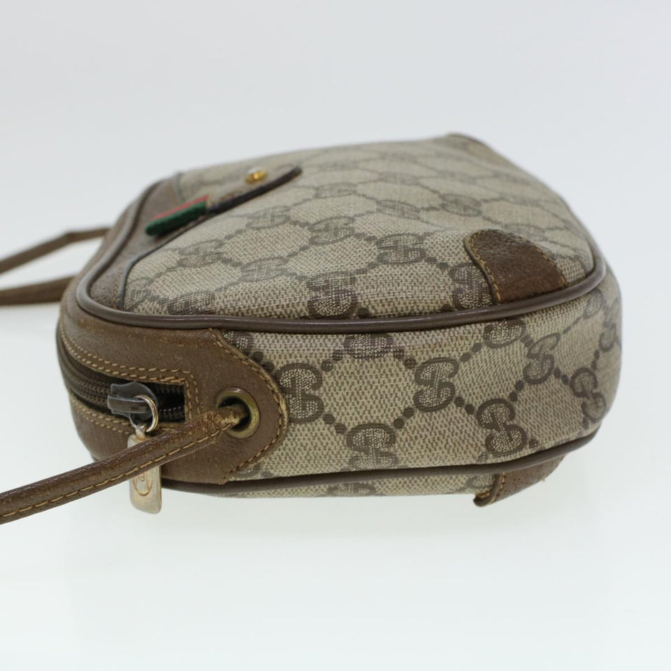 Gucci GG Canvas Web Sherry Line Shoulder Bag Beige Red 89.02.066 rd5250