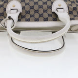 Gucci GG Canvas Sherry Line Shoulder Bag Gray Red Navy 257085 rd5254