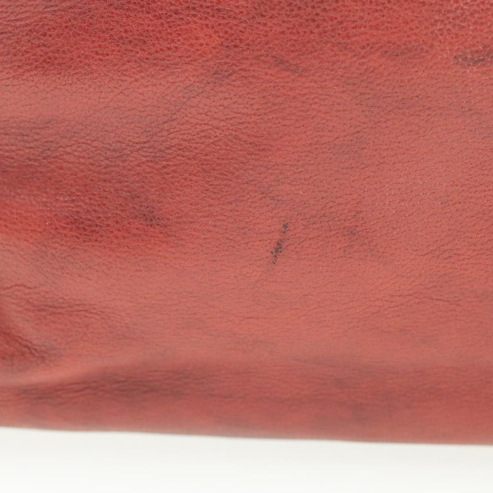 Gucci Green Carpet Challenge Fringe Bamboo Tote Bag Leather 2way Red rd707