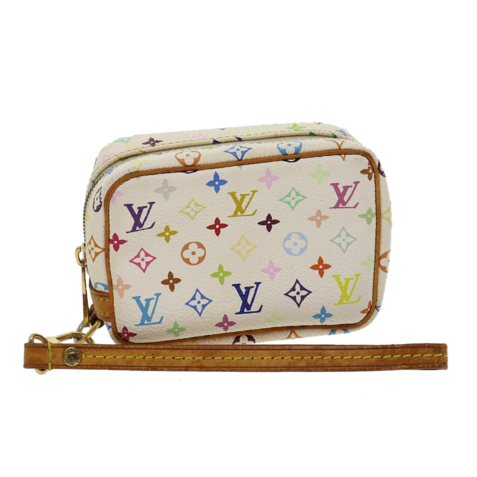 Louis Vuitton Monogram Multicolor Trousse Wapity Pouch White Auth rh244 Clutch