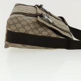 Gucci GG Canvas Shoulder Bag PVC Leather Beige ro507