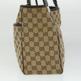 Gucci GG Canvas Web Sherry Line Tote Bag Beige Red Green ro581