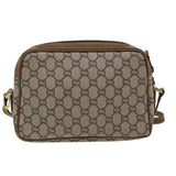 Gucci GG Plus Canvas Shoulder Bag PVC Leather Beige ro789