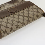 Gucci GG Canvas Shoulder Bag PVC Leather Beige ro842