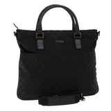 Gucci GG Canvas Hand Bag 2way Black 122797 ro853