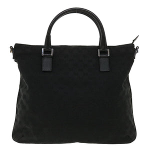 Gucci GG Canvas Hand Bag 2way Black 122797 ro853