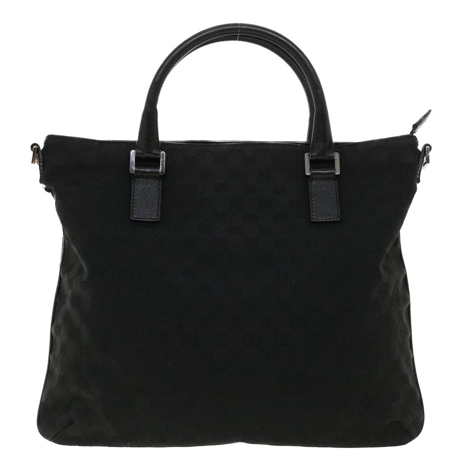 Gucci GG Canvas Hand Bag 2way Black 122797 ro853