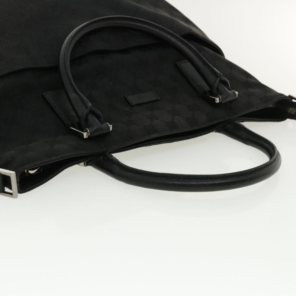 Gucci GG Canvas Hand Bag 2way Black 122797 ro853